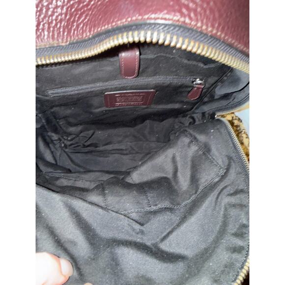 Coach West slim Leather Backpack Brown, embossed logo, laptop business travel main image 4
